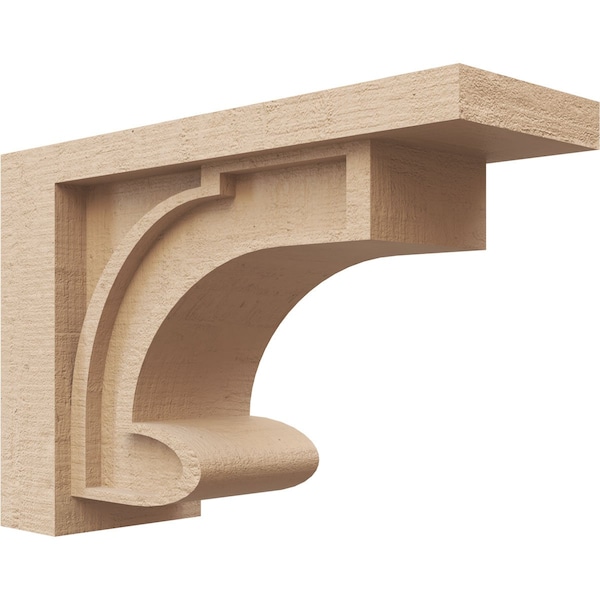 Ekena Millwork 5"W x 15"D x 10"H Classic Alma Rough Cedar Woodgrain TimberThane Corbel, Primed Tan CORUR05X15X10ALMRCPR - main